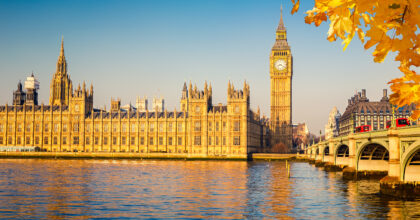 Big Ben and Houses of parliament in London, UK