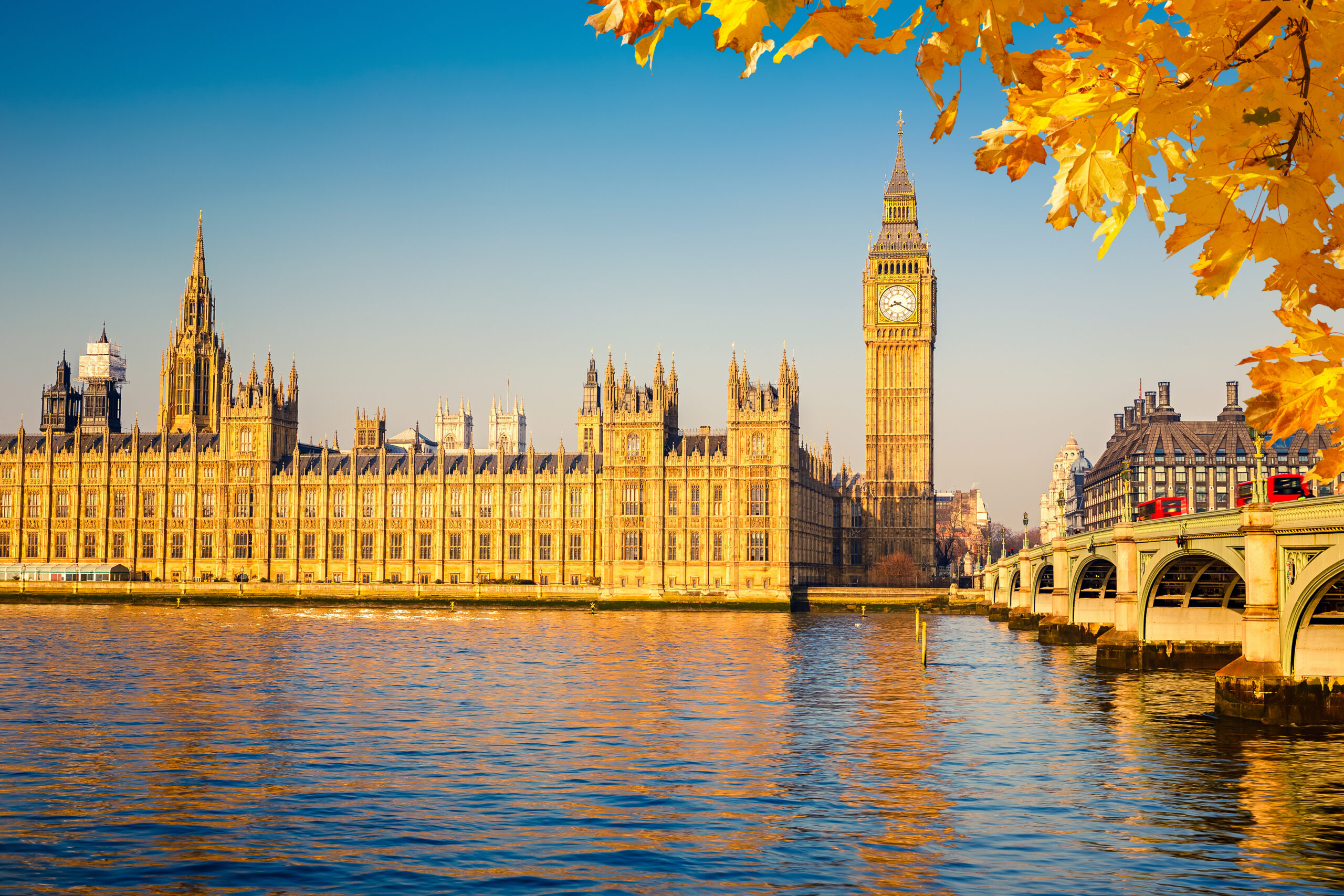 Big Ben and Houses of parliament in London, UK